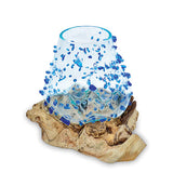 Root with Blue Jewelled Glass Bowl extra small