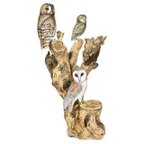 Special Large Sculpture with 3 Large Owls