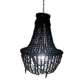 Artisan Beaded Lampshade 50x50x65cm Bali Black