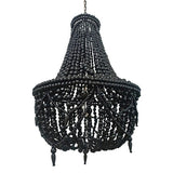 Artisan Beaded Lampshade 50x50x65cm Bali Black