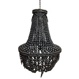 Artisan Beaded Lampshade 50x50x65cm Bali Black