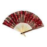 Bali Batik Fabric Folding Fans 30cm (pack of 10 mixed colours)