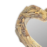 Driftwood Heart Mirror 50cm