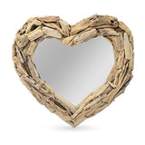 Driftwood Heart Mirror 50cm