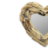 Driftwood Heart Mirror 30cm