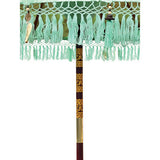 Bali Sun Parasol mint green and gold 2m (with pole joint)