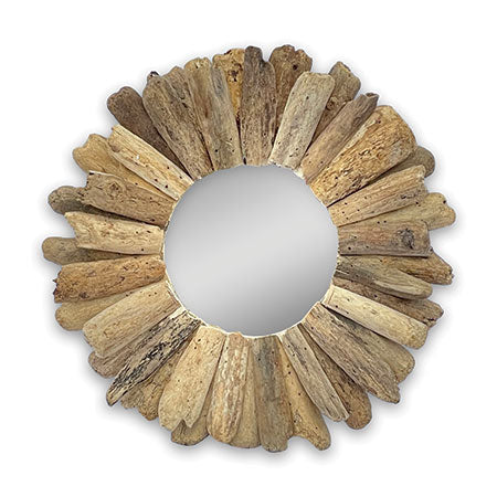 Driftwood Round Mirror 40cm