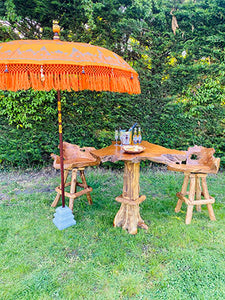 Umbrella store bar table