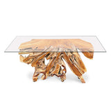 Root Console Table small with 135cm x 47cm glass. 80cm H