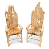 Root Goat Skin King Chair (ONE CHAIR ONLY)