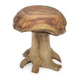 Driftwood style Teak Root mushroom rounded drinks table or stool