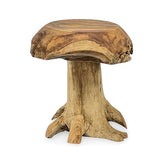 Driftwood style Teak Root mushroom rounded drinks table or stool