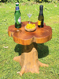 Driftwood style Teak Root Mushroom mini side table or stool