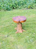 Driftwood style Teak Root Mushroom mini side table or stool