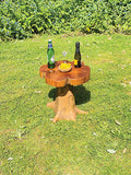 Driftwood style Teak Root Mushroom mini side table or stool