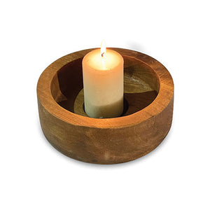 Root Round Candle Holder Bowl