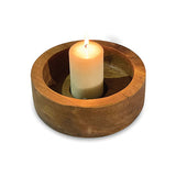 Root Round Candle Holder Bowl