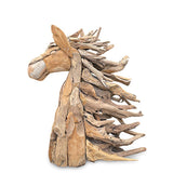 Root Horse's Head large with Flowing Mane