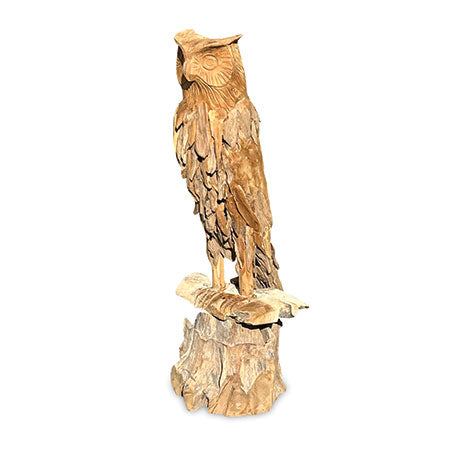 Root Carved Owl 100cm