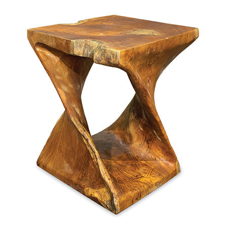 Teak Root Driftwood Twist Lamp Table/Stool