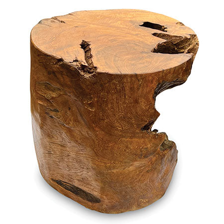 Teak Round Solid Block Coffee Table 50x50cm