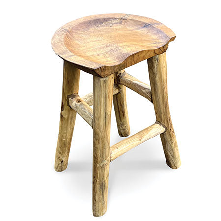 Teak Root Comfy Bar Stool