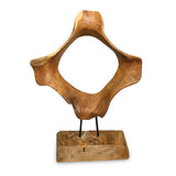 Teak Hoop Sculpture