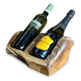 Driftwood Wine Holder Double