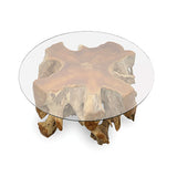 Root Round Spider Coffee Table Medium with 90cm glass