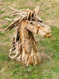 Root Horse's Head large with Flowing Mane