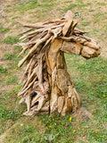 Root Horse's Head large with Flowing Mane