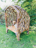 Root Tiki Driftwood Garden Hideaway Bench