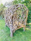 Root Tiki Driftwood Garden Hideaway Bench